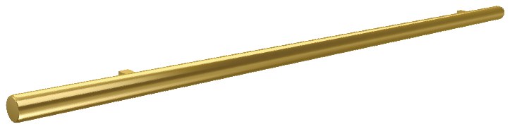 Straight gold-finish tube handrail for elevator car