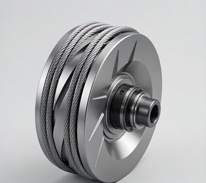 W&E steel wire ropes and traction sheave