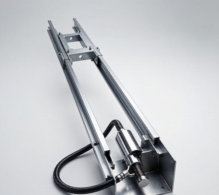 W&E elevator guide rails and hydraulic buffer