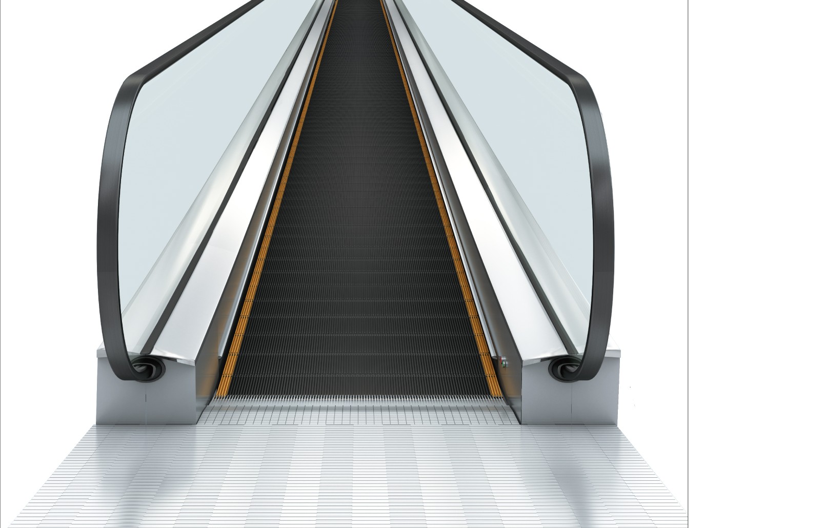 Inclined moving walk