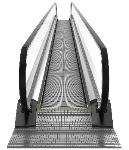 Moving walk inclined